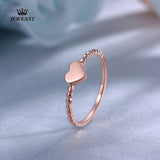 18K Gold Pure Gold Ring Real 18K Solid Gold Rings Fine Heart Beautiful Upscale Trendy Classic Party Jewelry Hot Sell New 2018