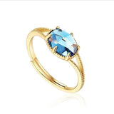 925 sterling silver simple garnet topaz powder crystal net red ring personality hipster students fresh tail ring. J0113