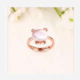 New 925 Sterling Silver Jewelry Hibiscus Amethyst Topaz Animal Wild Ring Female J026