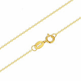 18K White Yellow Gold Chain Pure Gold Necklace Fine Chain Light Chain Gold Necklace Best Gift for Women