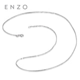 ENZO Geniune 14K Gold Jewelry Necklace All-match Simple Necklaces With Yellow Rose And White Gold  Rolo Chains For Women