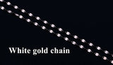 18K Gold Chain Necklace 45CM Yellow Gold Necklace Suitable for Pendant Fine Jewelry lips design Shinny