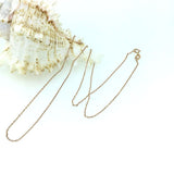 ANI 18K Rose Gold (AU750) Chain Necklace for Women Engagement Wedding Jewelry Cross Chain for Pendant 16 inches or 18 inches