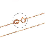 Luxury Pure 18K Solid Rose Gold Yellow Gold White Gold O Shape Women Link Chain Necklaces For Party Christmas Gi