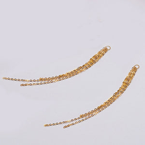 Au750 18k gold  chains Tassel for Earrings to women DIY jewelry accessrioes Fashion design