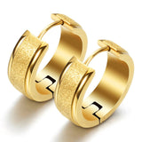808 STORE Fine Jewelry Stainless Steel Round 18k Gold Earrings Women Wedding Earrings Fashion Jewelry Accessories