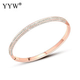 Stainless Steel Bangle New Arrival Rhinestone Crystal Bangle Bracelet Sliver Gold Plate For Women Jewelry Pulseira Masculina