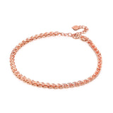 GCZQ 18K Gold Bracelet Phoenix Tail Rose Gold Bracelet For Women Female Fine Jewelry 100% Genuine Au750 Chain about 1.85g