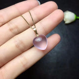 MeiBaPJ Top Quality Natural Pink Rose Quartz Jewelry Set Real 925 Sterling Silver Earrings Necklace Fine Siut Wedding Jewelry