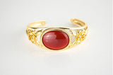 Fine Jewelry Natural Genuine Red Agate Jewelry Set Pendant Earrings Ring Bracelet Retro Temperament Premium Gifts for Mom